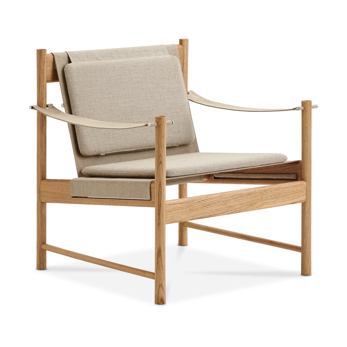 Brdr. Krüger HB lounge chair Oiled oak-canvase nature