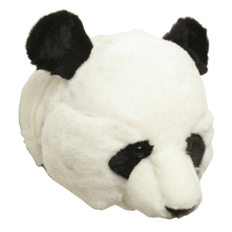 Stuffed panda head for wall panda