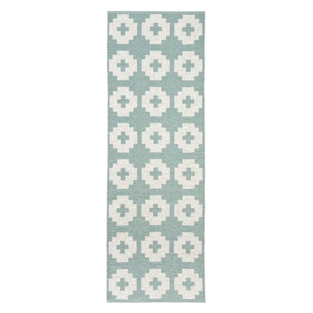 Brita Sweden Flower rug lagoon 70x300 cm