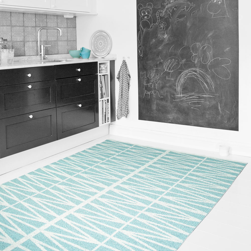 Helmi rug turquoise from Brita Sweden 