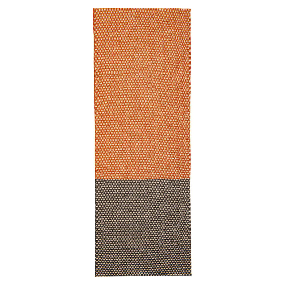 Brita Sweden Moor rug  mud (black-terracotta) 70x200 cm