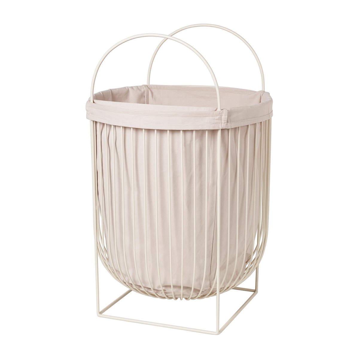 Broste Copenhagen Arild laundry basket Rainy day light grey