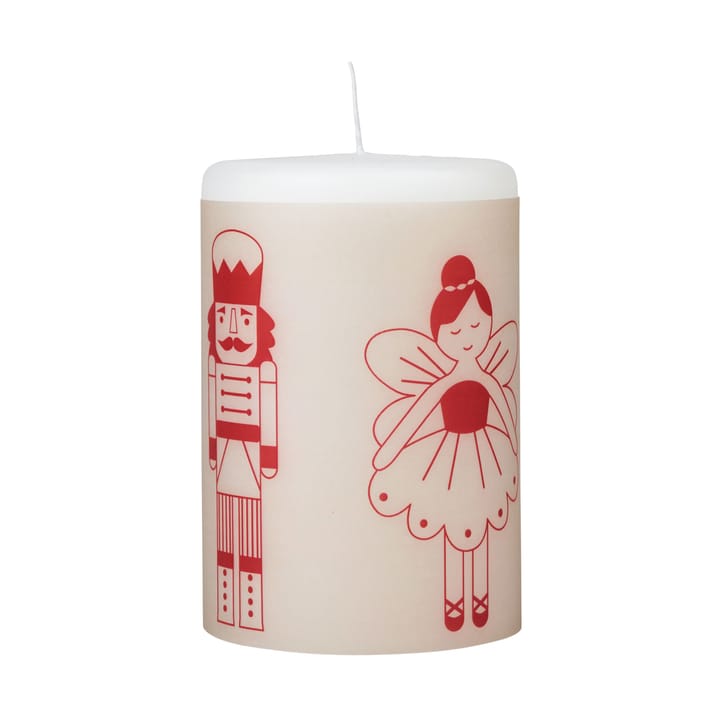 Fairy Tale candle 12 cm - White-red - Broste Copenhagen