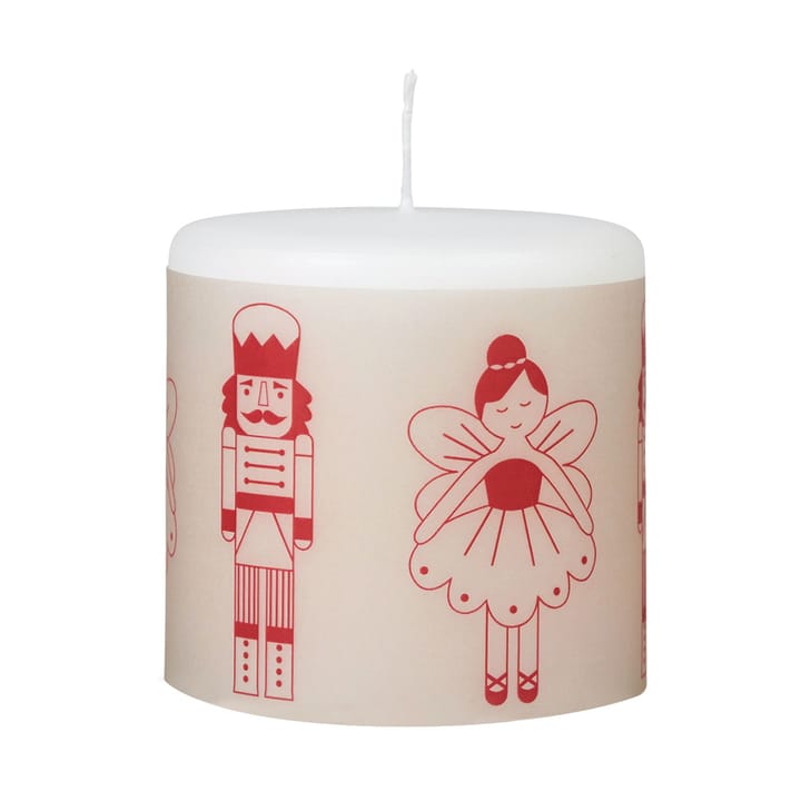 Fairy Tale candle 8 cm - White-red - Broste Copenhagen