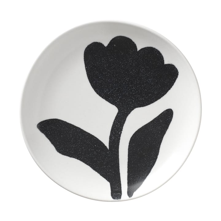 Flora plate Ø15 cm - Black-off white - Broste Copenhagen