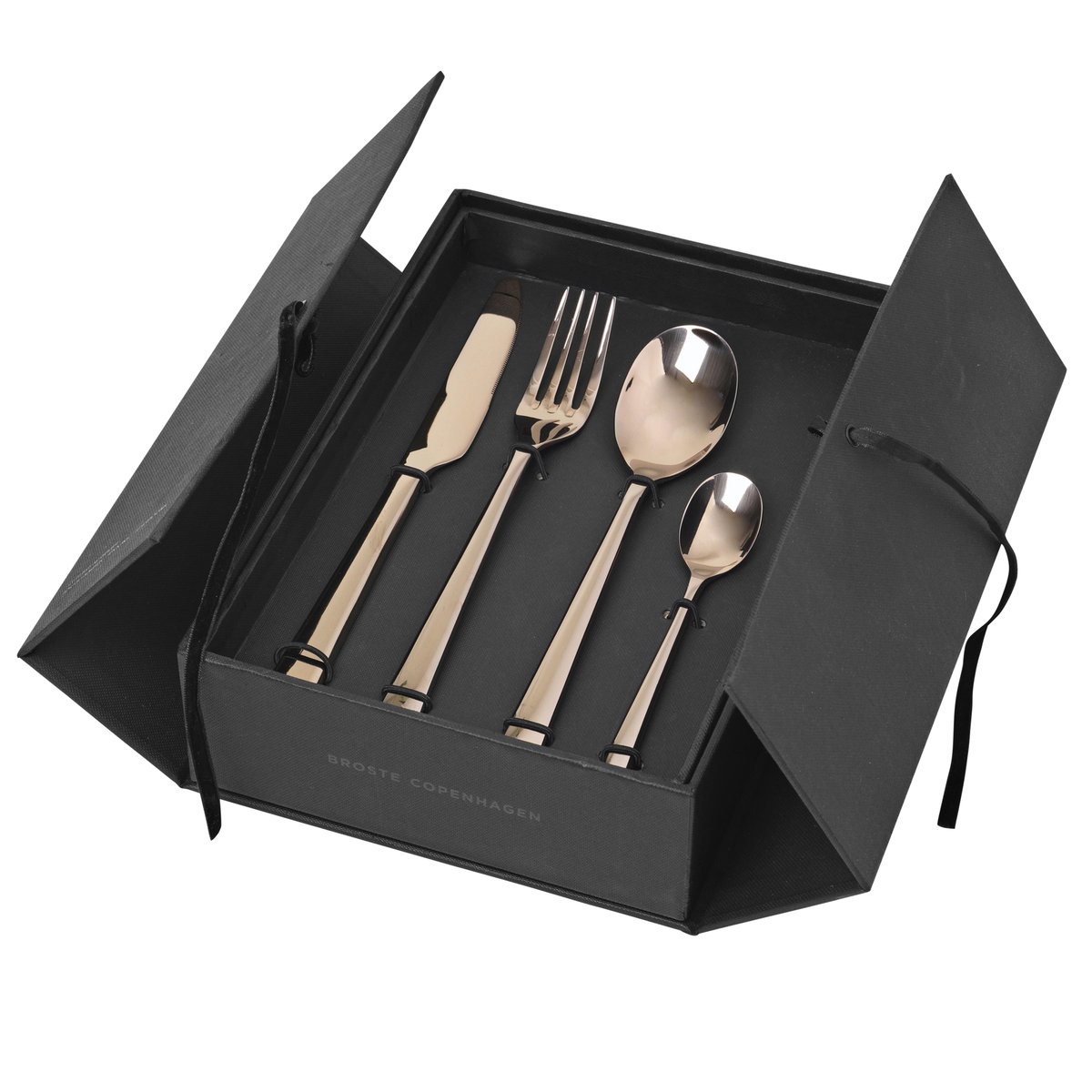 Broste Copenhagen Hune cutlery 16 pcs titanium espresso