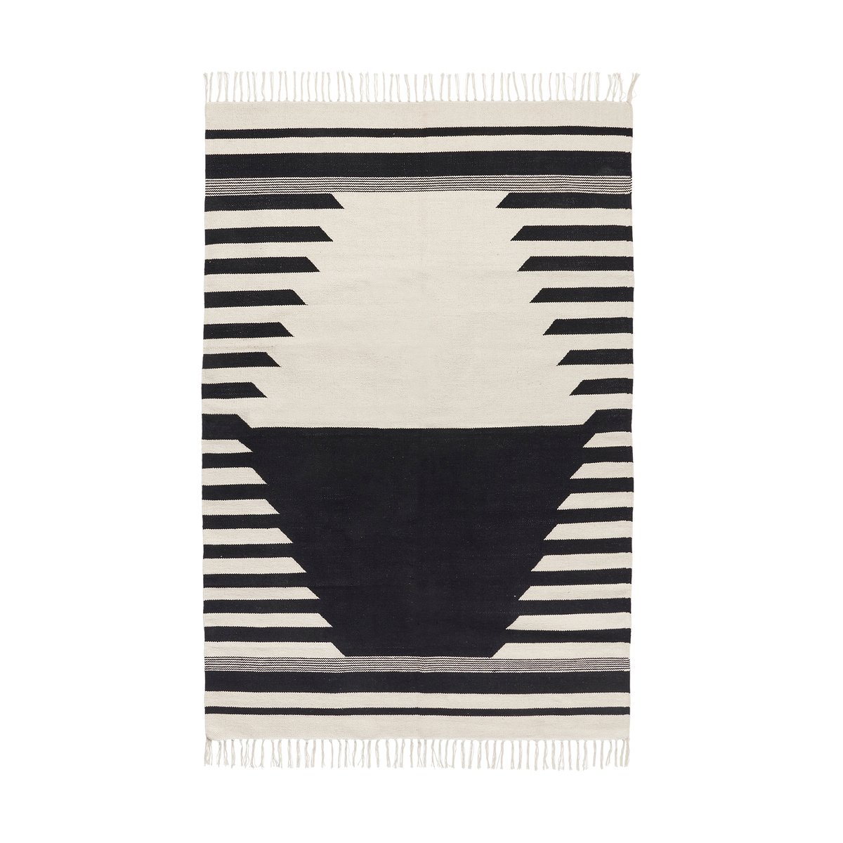 Broste Copenhagen Iselin rug 140x200 cm Black-off white