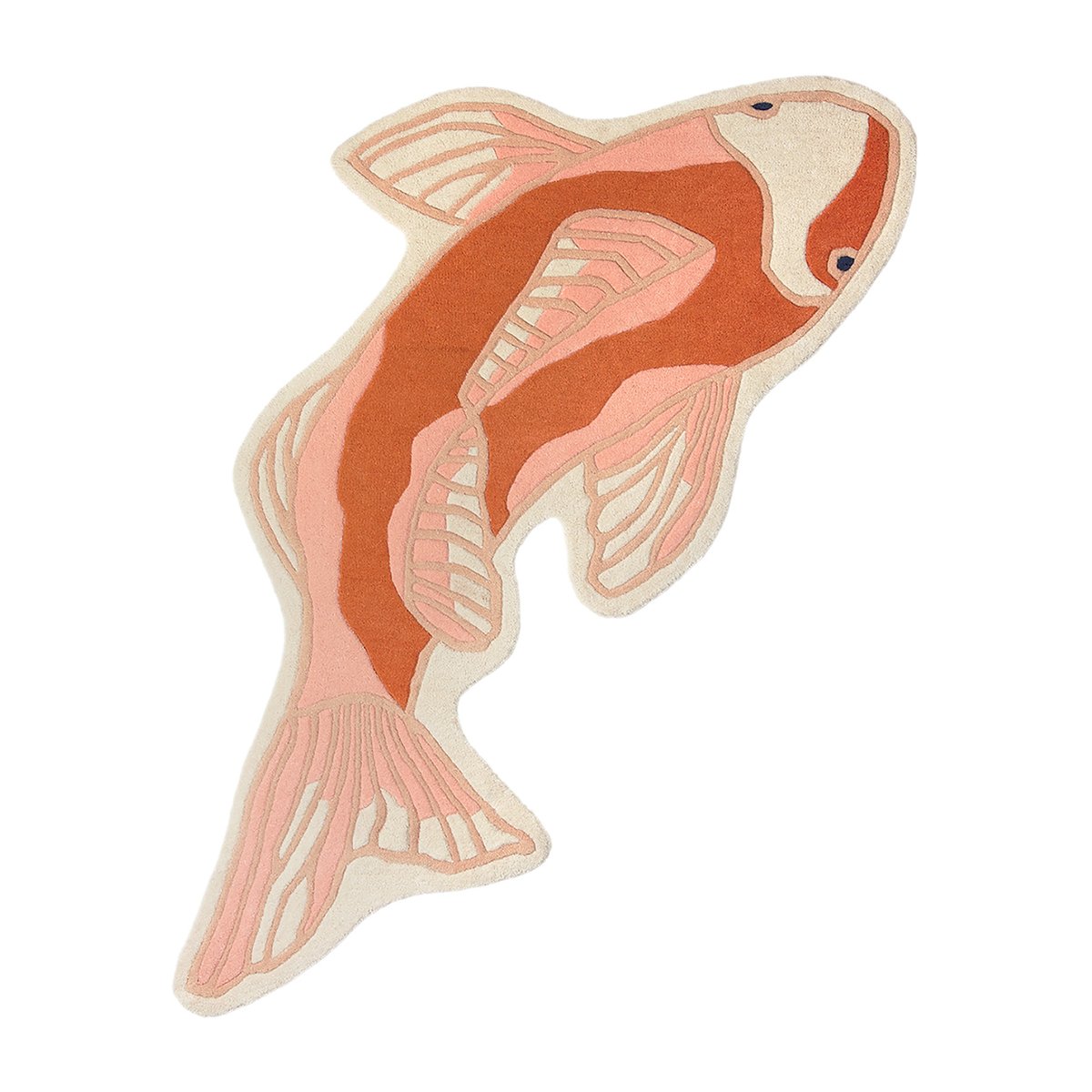 Broste Copenhagen Koi rug 97x120 cm Pumkin orange