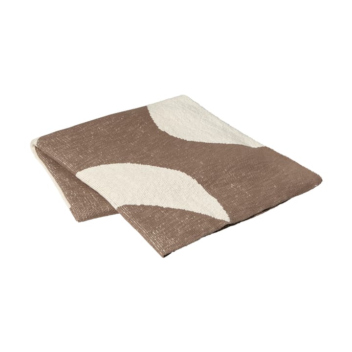 Maren throw 130x180 cm - Kangaroo brown-off white - Broste Copenhagen