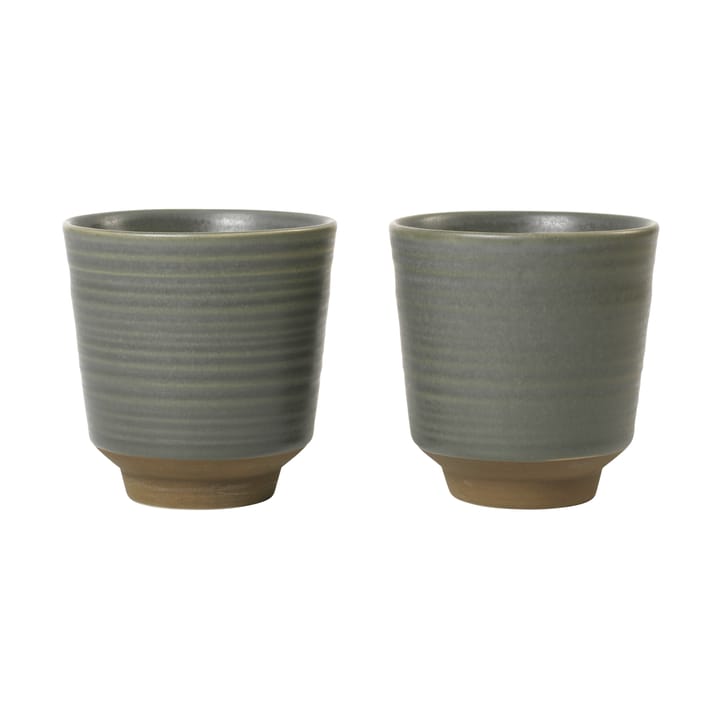 Miko mug 15 cl 2-pack - Dark green - Broste Copenhagen