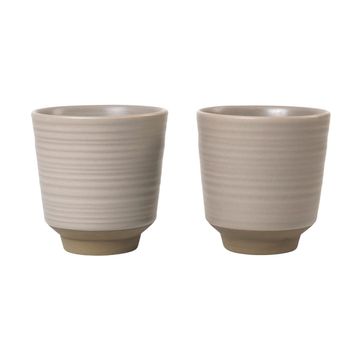 Miko mug 15 cl 2-pack - Warm grey - Broste Copenhagen