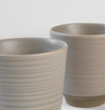 Miko mug 15 cl 2-pack - Warm grey - Broste Copenhagen