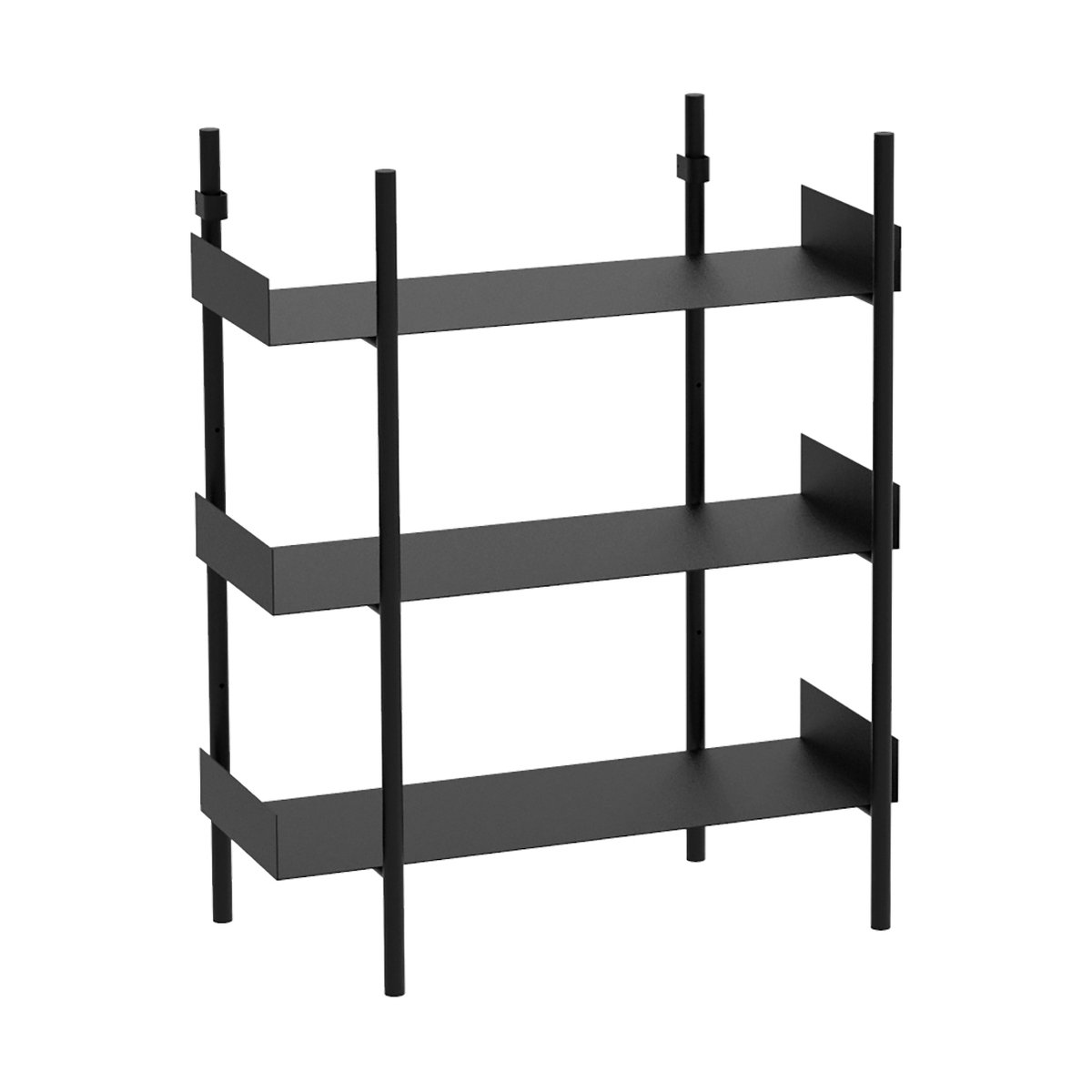 Broste Copenhagen Nobuko bookshelf 3 shelves Black