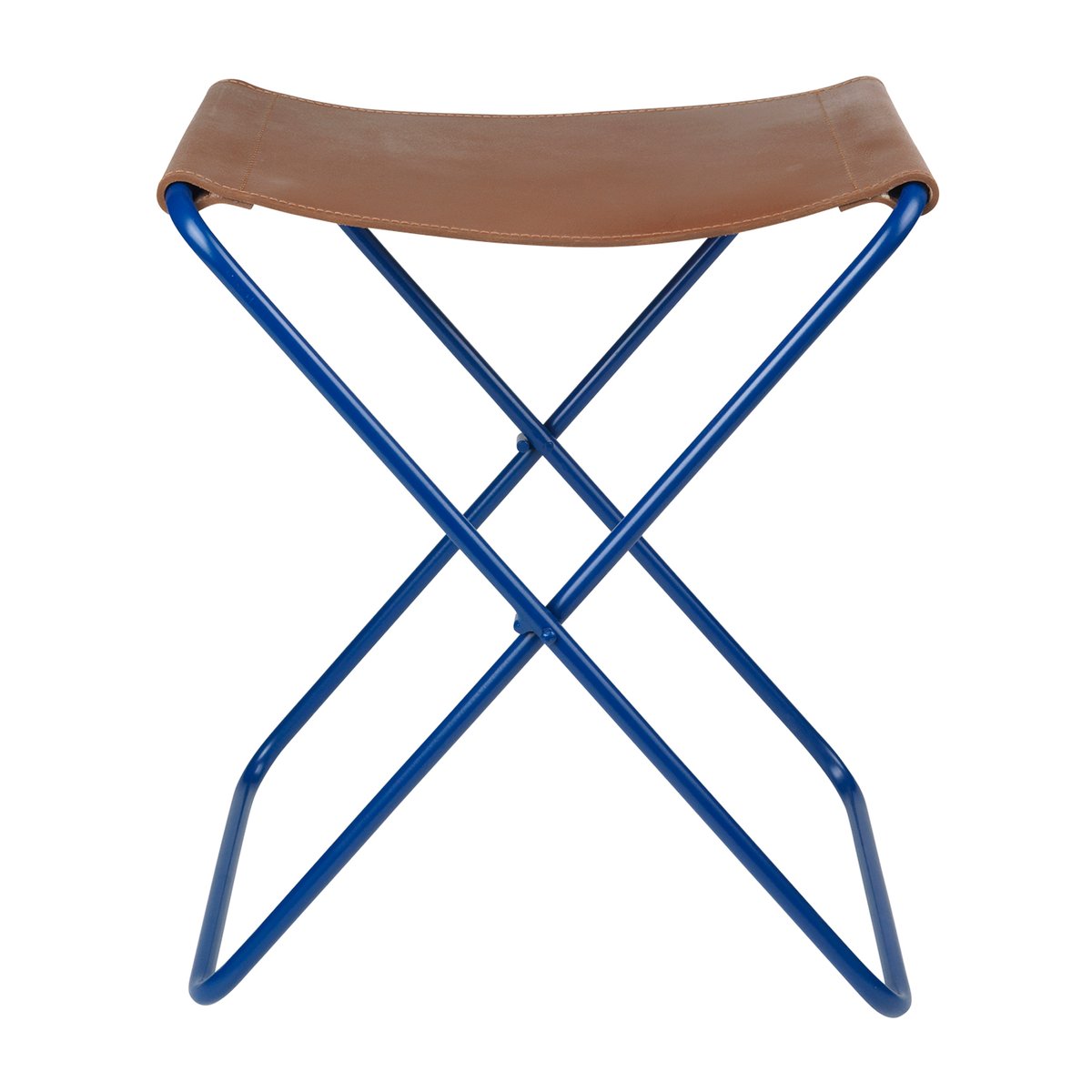 Broste Copenhagen Nola stool leather Intense blue