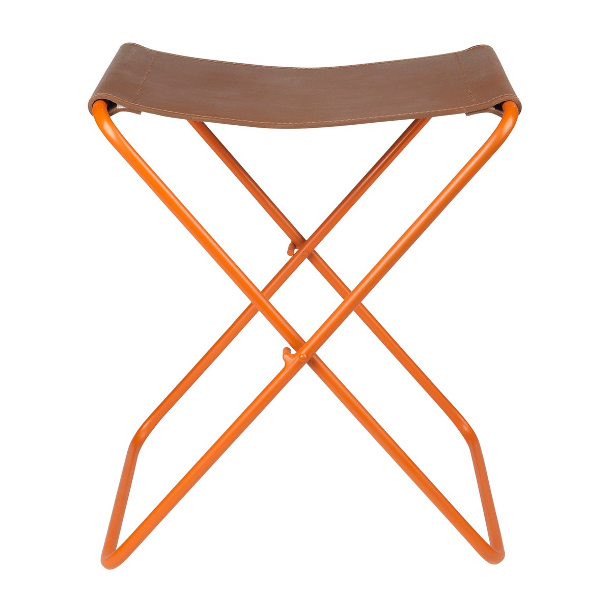 Broste Copenhagen Nola stool leather Pumkin orange