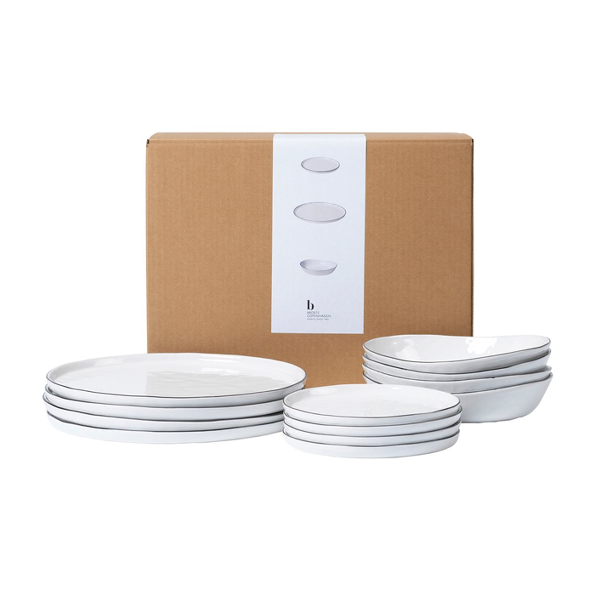 Broste Copenhagen Nordic Salt dinner service set 12 pieces