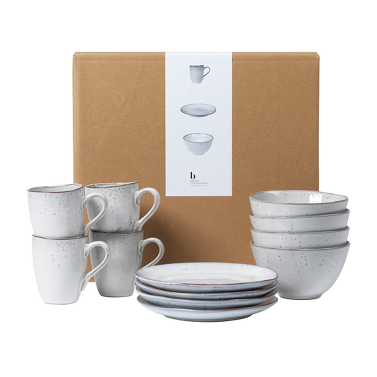 Broste Copenhagen Nordic Sand breakfast set 12 pieces