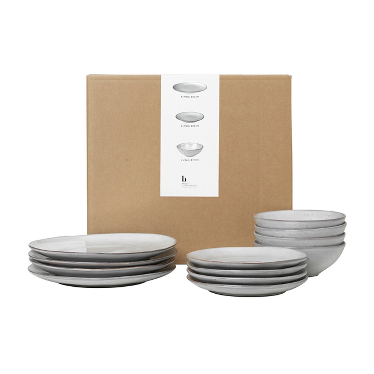 Broste Copenhagen Nordic Sand dinner service set 12 pieces