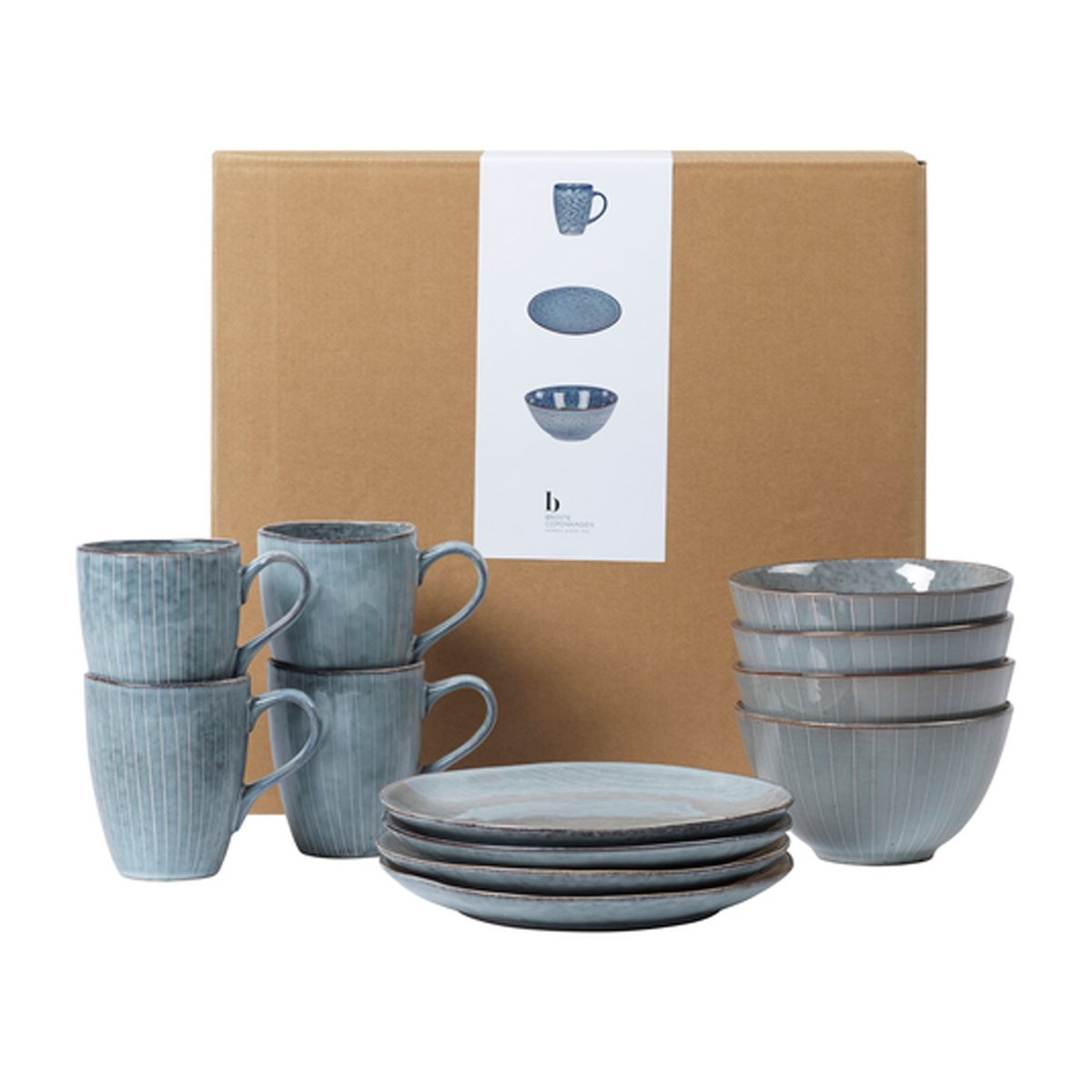 Broste Copenhagen Nordic Sea breakfast set 12 pieces