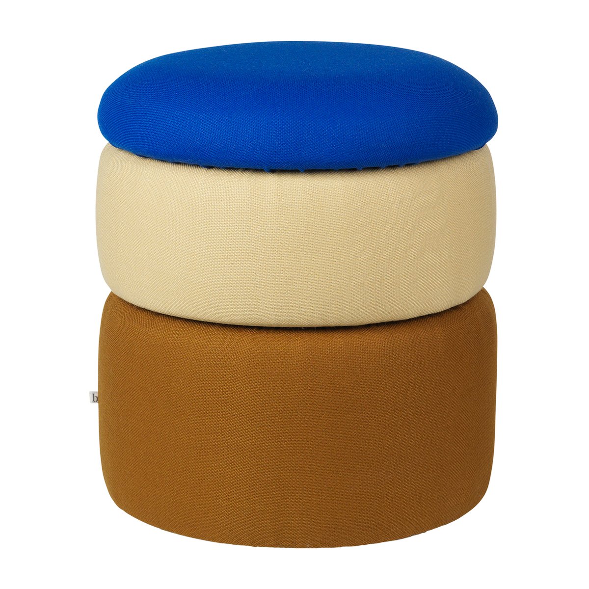 Broste Copenhagen Pond pouffe 42 cm Blue-sand-ochre