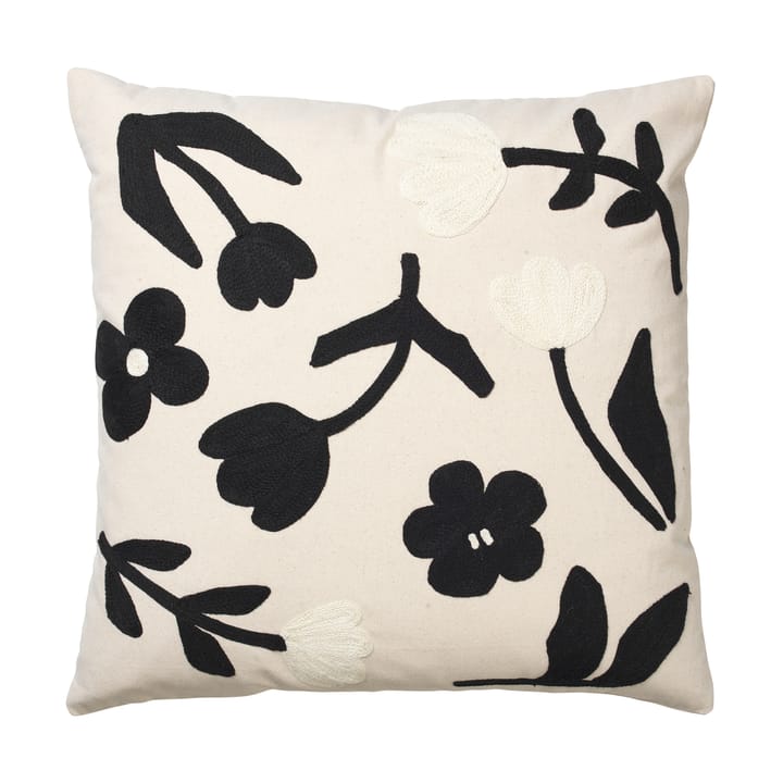 Rosita cushion cover 50x50 cm, Black-natural Broste Copenhagen