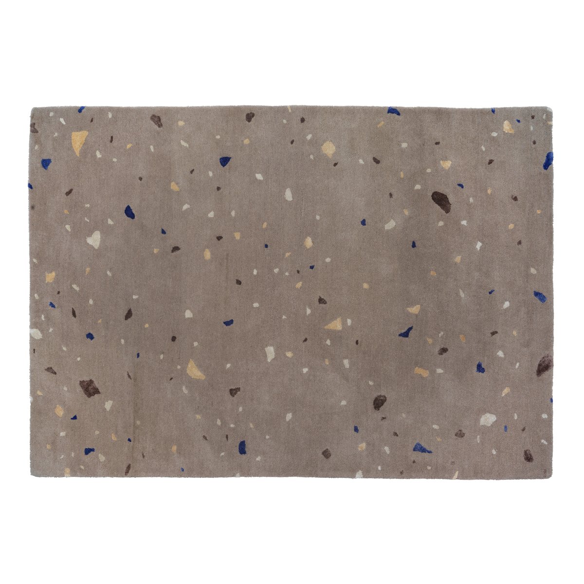 Broste Copenhagen Terrazzo wool carpet 140x200 cm carafe brown-blue spot