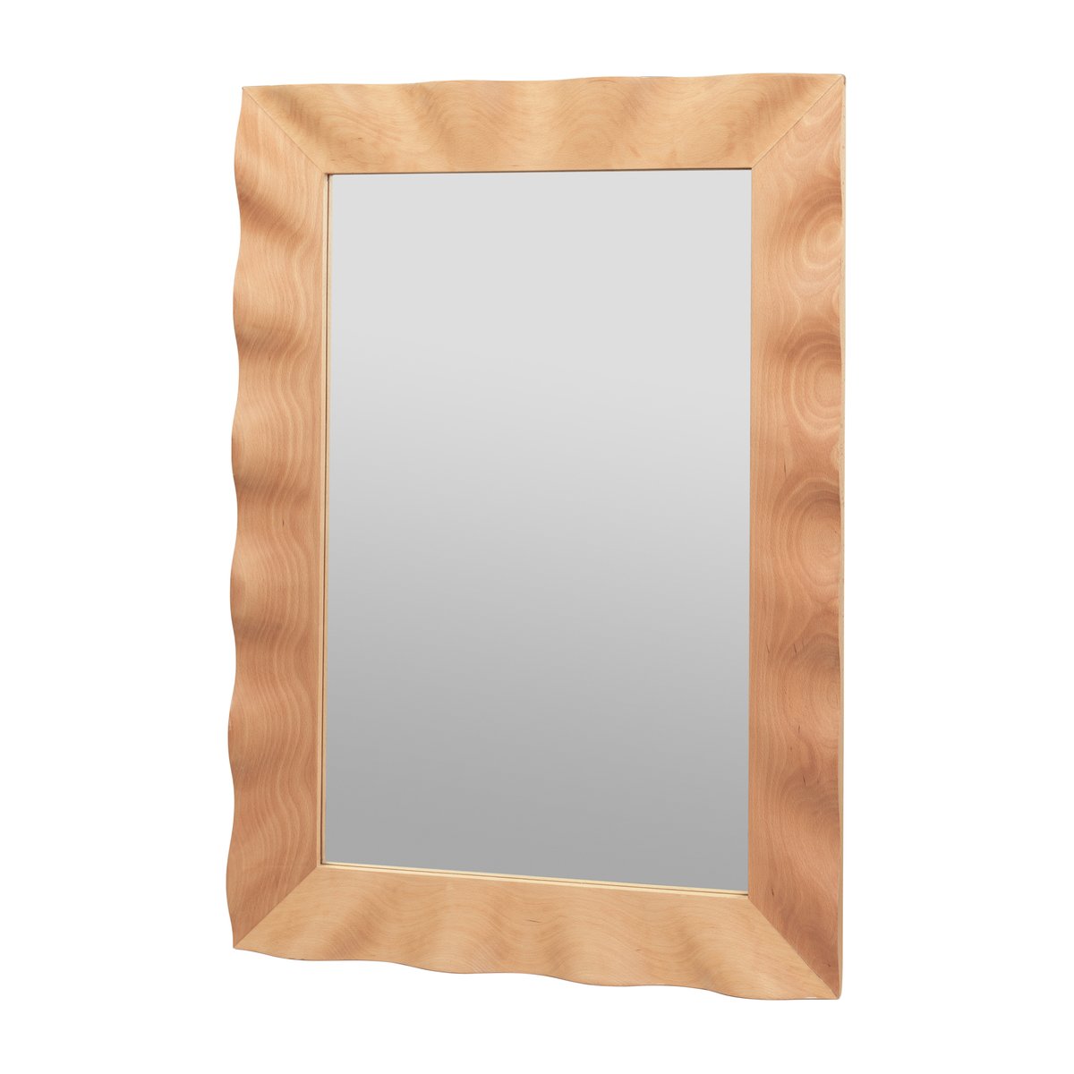 Broste Copenhagen Wavy mirror 70x100 cm Natural brown