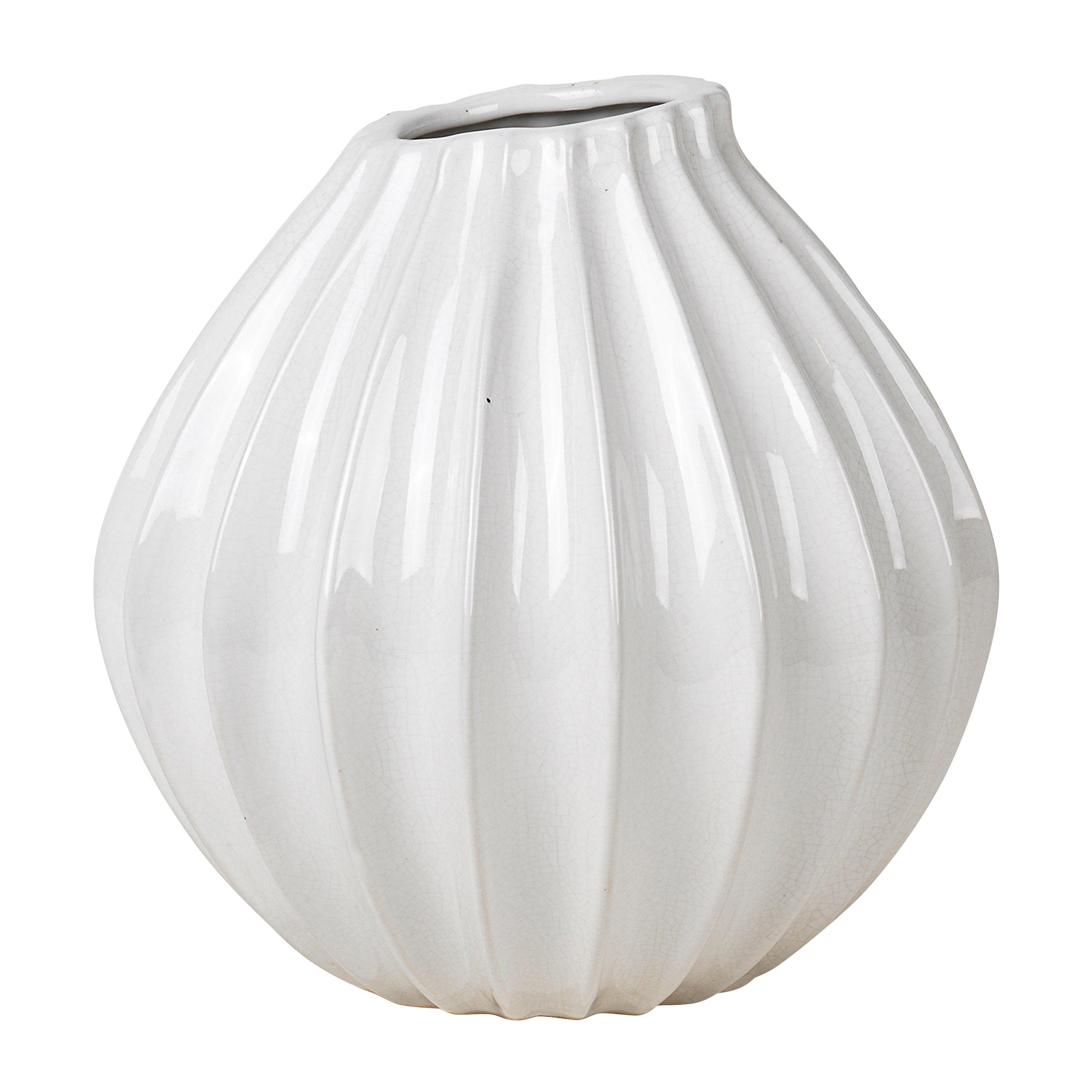 Wide vase ivory from Broste Copenhagen 