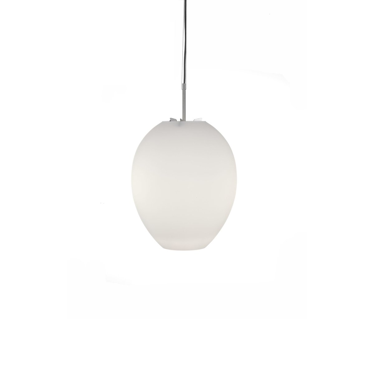 Bsweden Egg pendant lamp White/stainless steel, opal glass