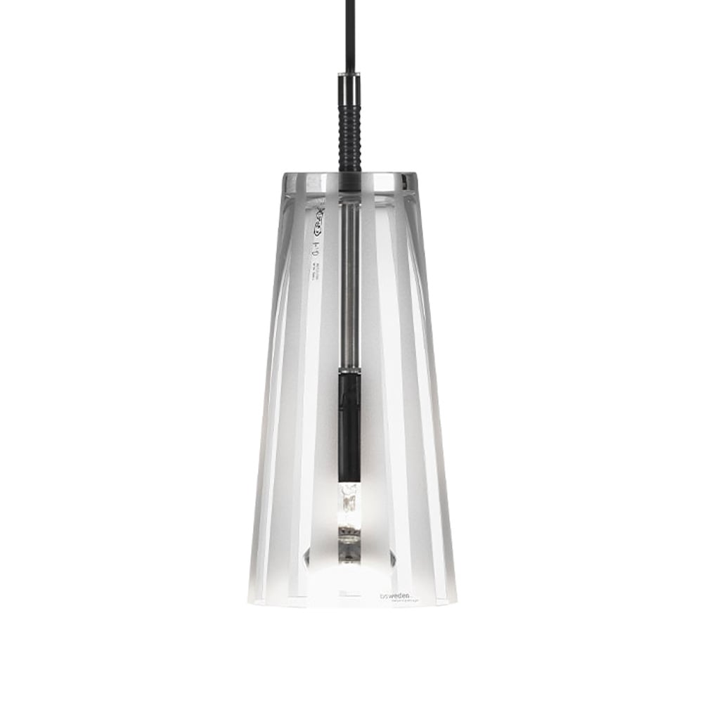 Bsweden Manhattan 50 pendant lamp Glass clear, frosted vertical stripes