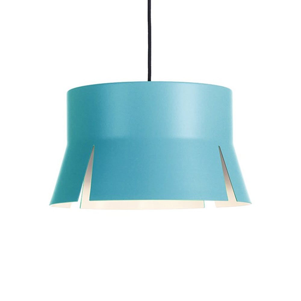 Bsweden Split 40 pendant lamp Turquoise matte, black textile cord