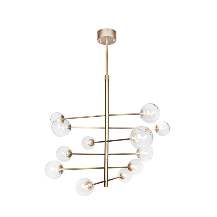 Avenue ceiling lamp, Gold/clear, 12-low By Rydéns