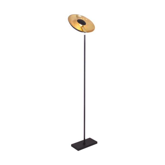 Captain uplight floor lamp 171 cm - Black-gold - By Rydéns