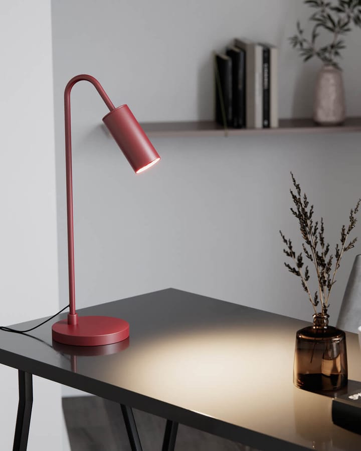 Curve table lamp 51 cm - Dark red - By Rydéns