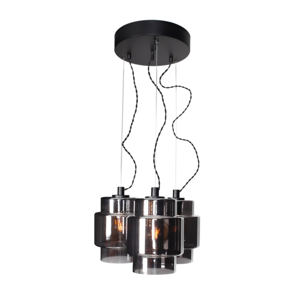 By Rydéns Ebbot 3-low pendant lamp Smoke