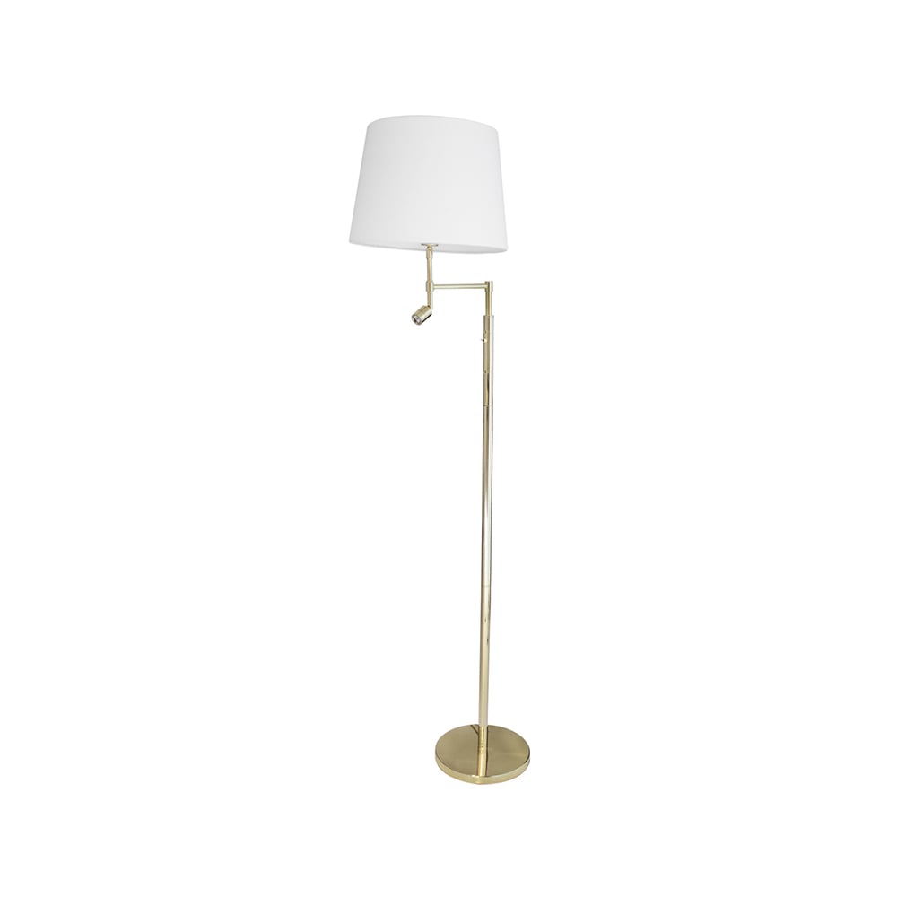 By Rydéns Orlando floor lamp White, brass stand