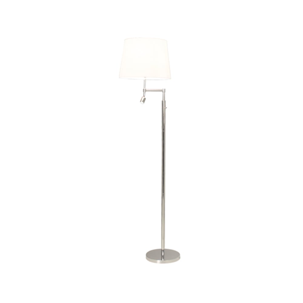 By Rydéns Orlando floor lamp White, chrome stand