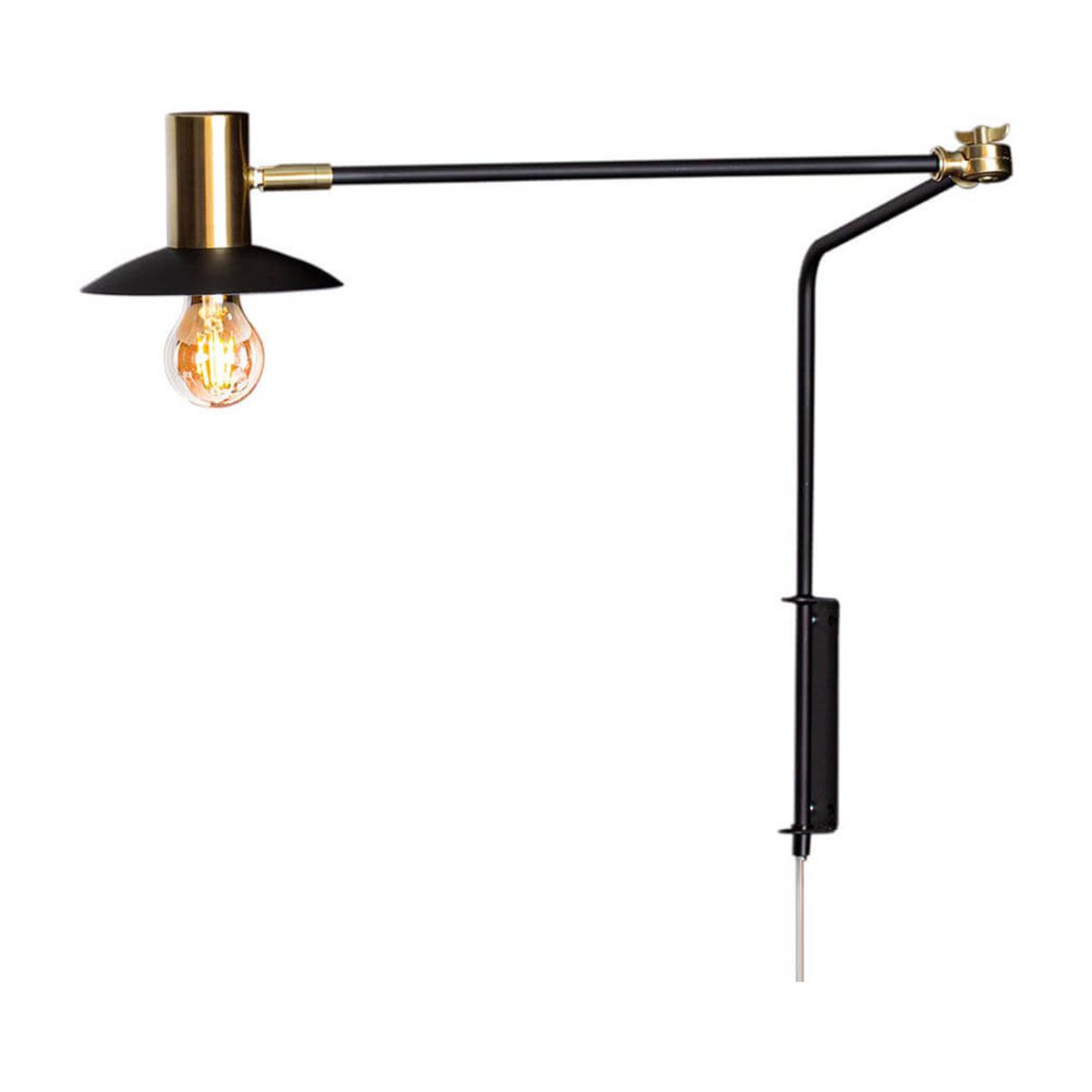 By Rydéns Quinn wall lamp long Matte black