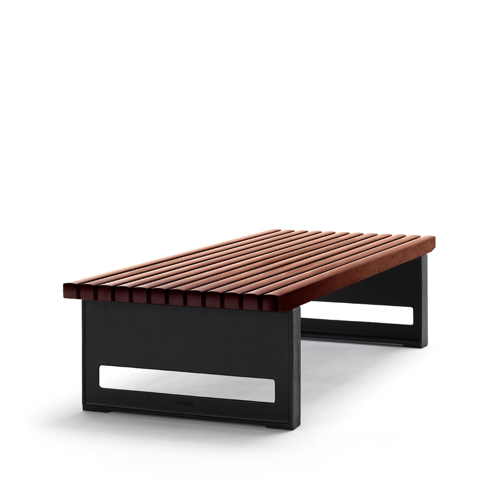 Byarums bruk Block bench Mahogany, wide, black stand