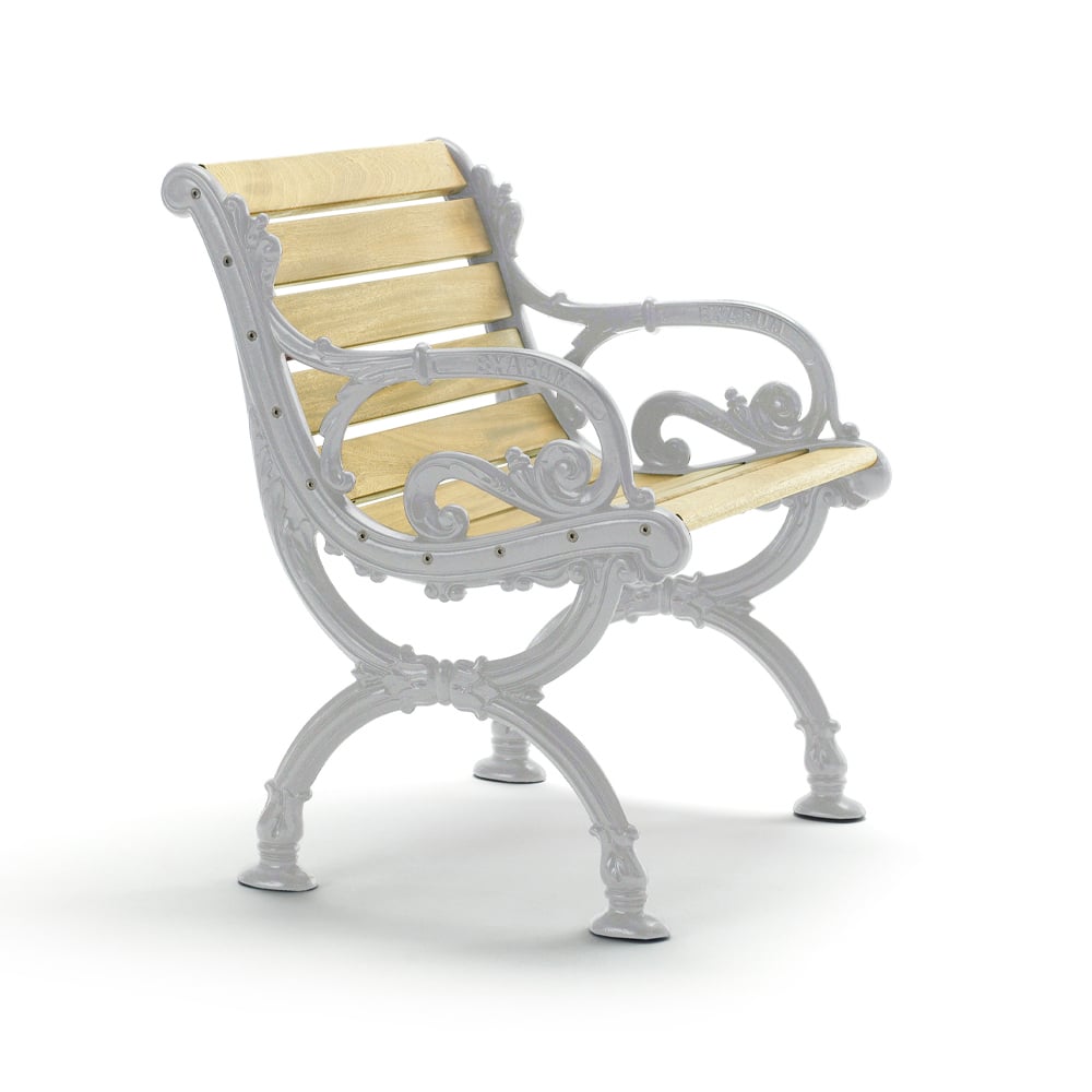 Byarums bruk Byarum armchair Pine impregnation, raw aluminum frame