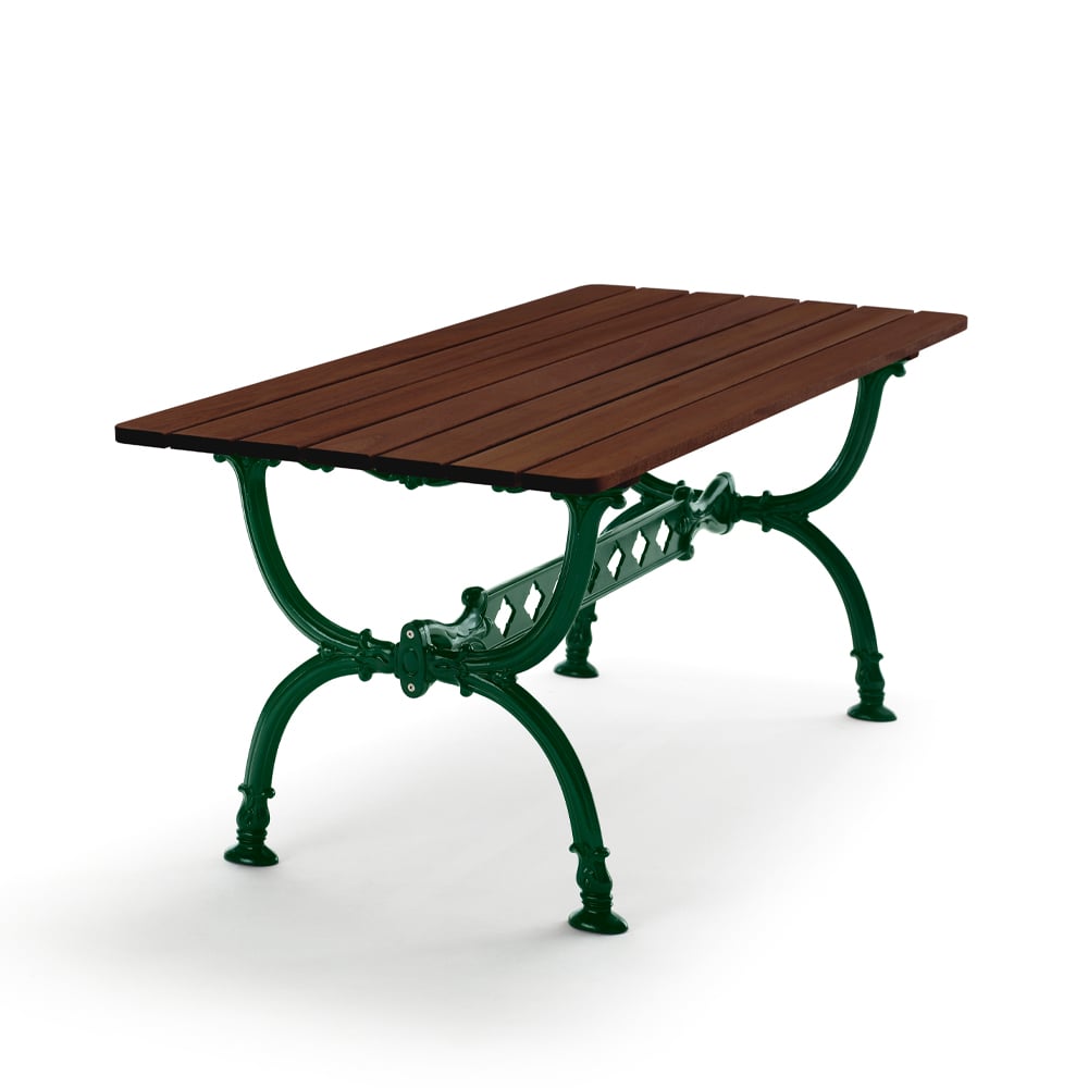 Byarums bruk Byarum table 142x72 cm Pine brown glaze, green stand