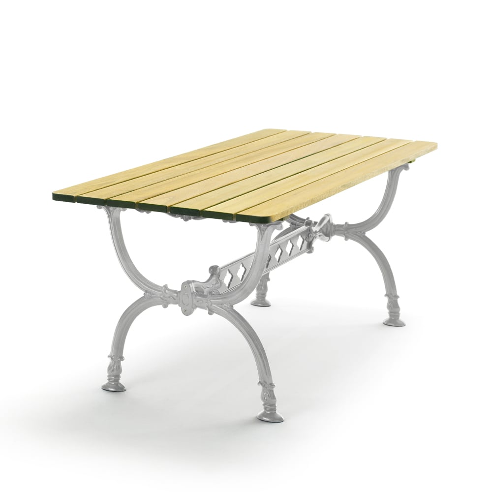 Byarums bruk Byarum table 142x72 cm Pine impregnation, raw aluminum stand