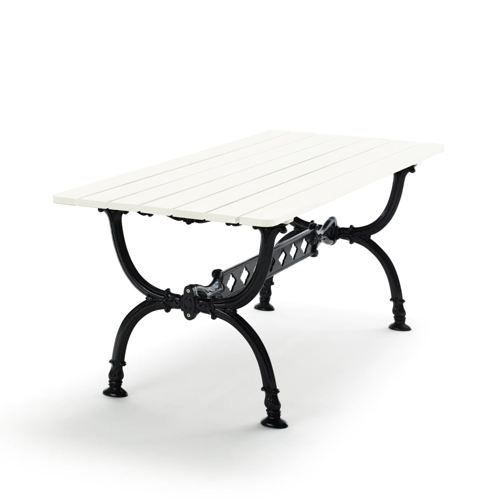 Byarums bruk Byarum table 142x72 cm White lacquered pine, black stand