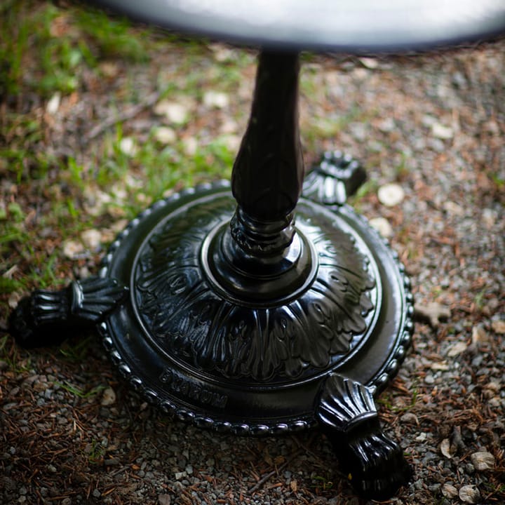 Classic coffee table, Marble white, black stand Byarums bruk