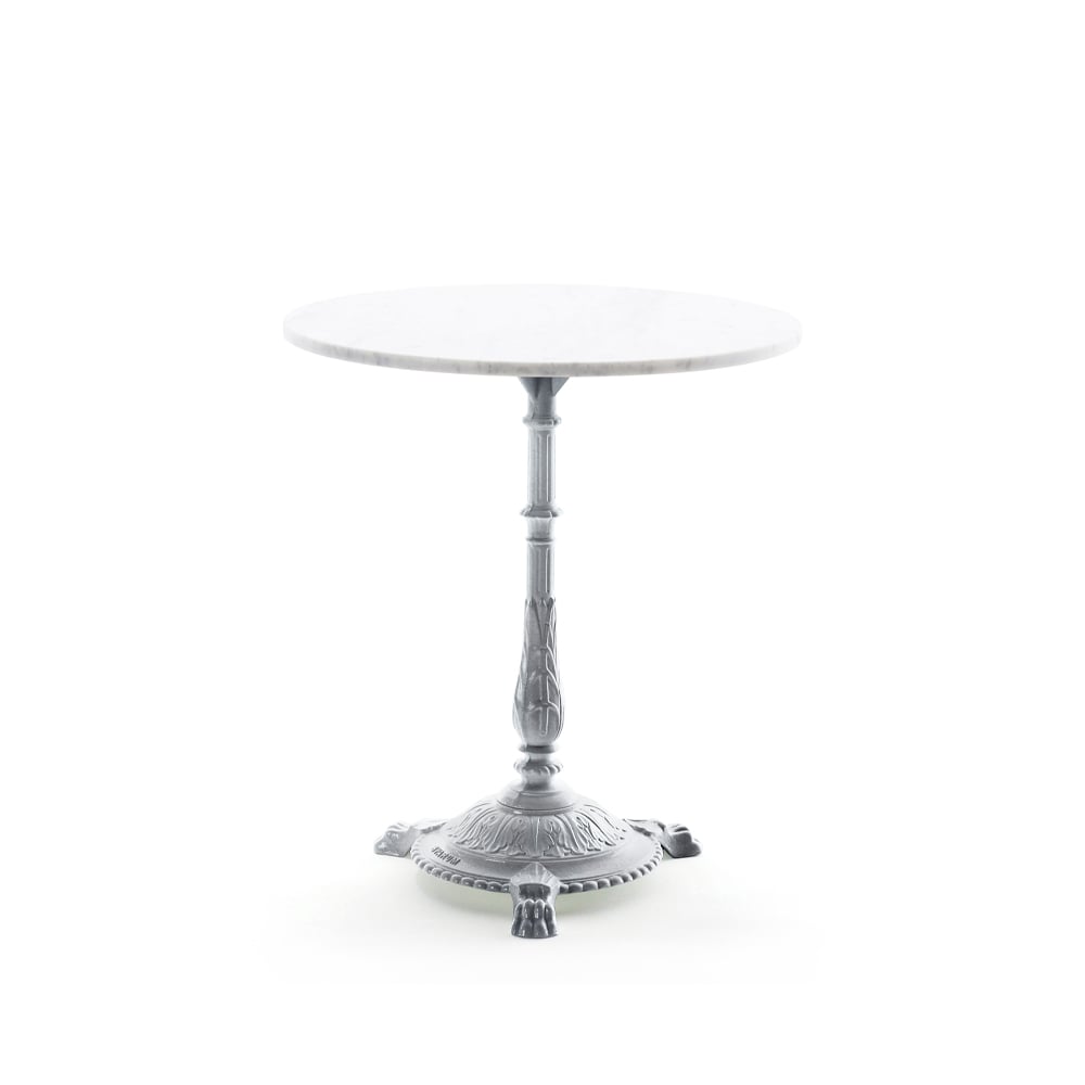 Byarums bruk Classic coffee table Marble white, raw aluminum stand