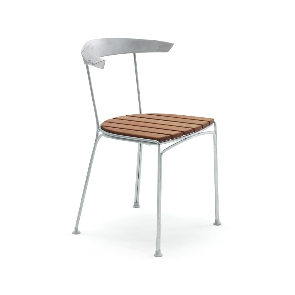 Byarums bruk Dover chair Mahogany, raw aluminum stand