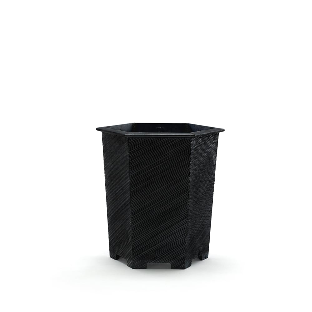 Byarums bruk Hexagon plant pot Black, no.1