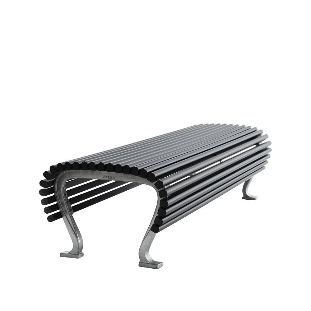 Byarums bruk Jujol bench Mahogany black glaze, narrow, black stand