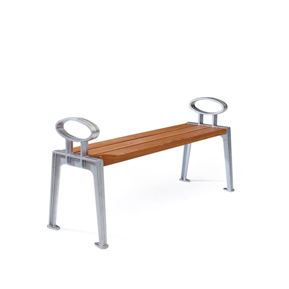 Byarums bruk Skillinge bench Oak oil, raw aluminum stand