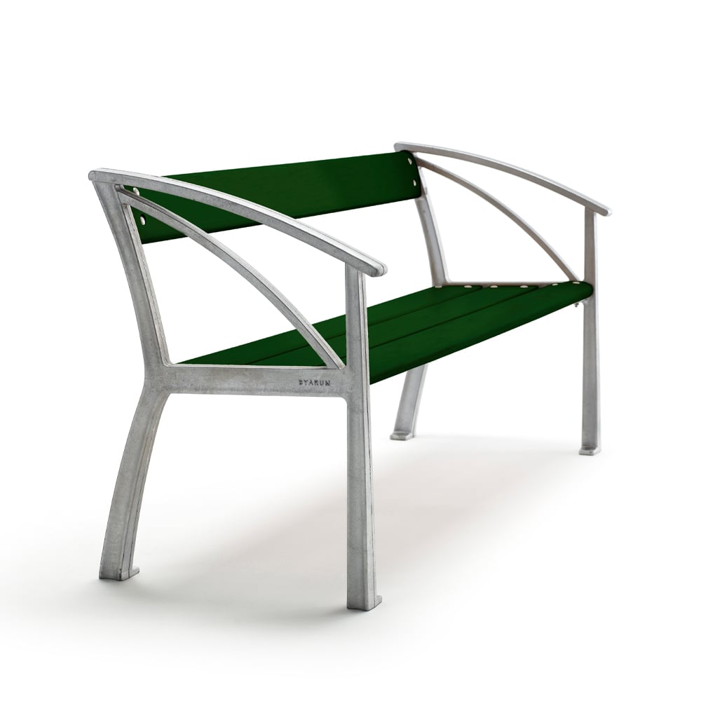 Byarums bruk Vasa sofa Green, raw aluminum stand